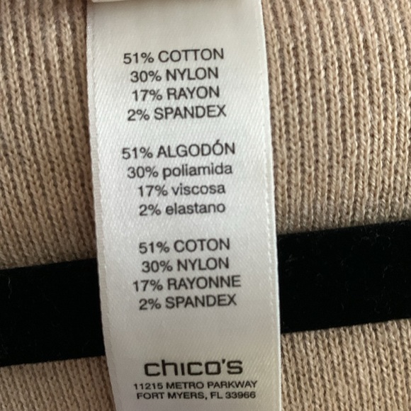 Chico's Tan Long Cardigan Size 1 #390 - Picture 6 of 9